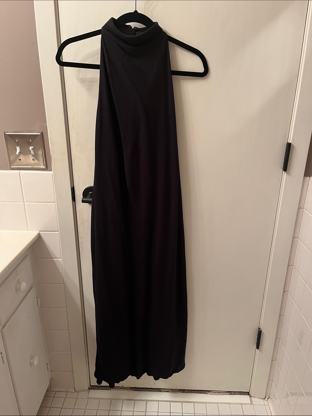 Banana Republic Black High-Neck Sleeveless Maxi Dress